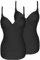VIANIA! 2er Pack Spacer BH Hemd Carola 181514 Gr. 75 D in schwarz