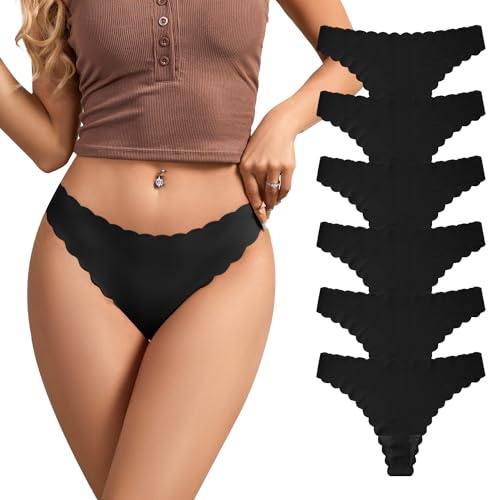 SHARICCA Sömlösa underkläder kvinnor sömlösa stringtrosor för kvinnor hipster trosor sexiga bekväma underkläder stringtrosor flerfärgade XS-3XL, Flerfärgad -6p02, M
