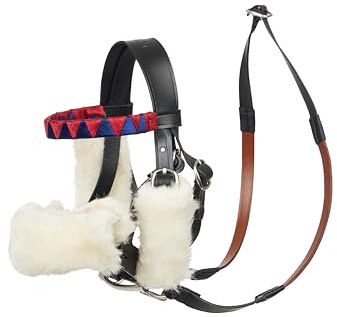 LeMieux Hobby Horse Racing Bridle - Includes Orange Reins, Racing Snaffle, Removable Blinkers and Shadow Roll - Educational Toy