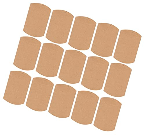 Anneome 120pezzi Scatole Kraft Forma Di Cuscino Con Corda Per Confezionamento Regali e Dolci Contenitori Per Feste e Eventi Scatoline Decorative Per Compleanni e Matrimonio