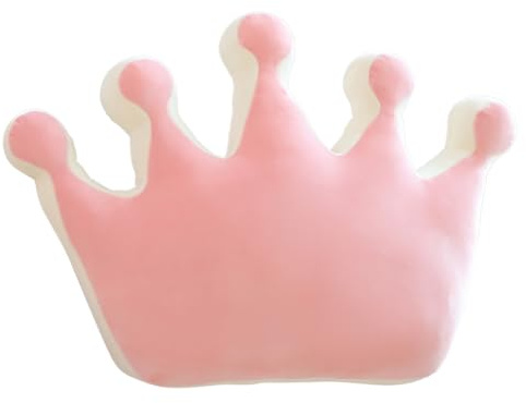 ISAKEN Cojín Corona Peluche Abrazo Cojín en forma de Corona Cojín Decorativo Corona Peluche Cojín Muñeca de Peluche para Niñas Adultos Coche Casa Silla Oficina