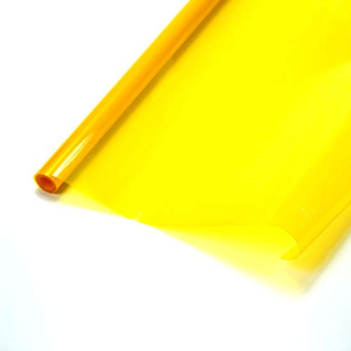 2m/roll RC Airplane Covering Film for RC Airplane Covering Film Foils/Covering/Decal for Balsawood Airplane Laser Cut Balsa Kit DIY Hot Shrink Film (Transparent Yellow FL-002-2)