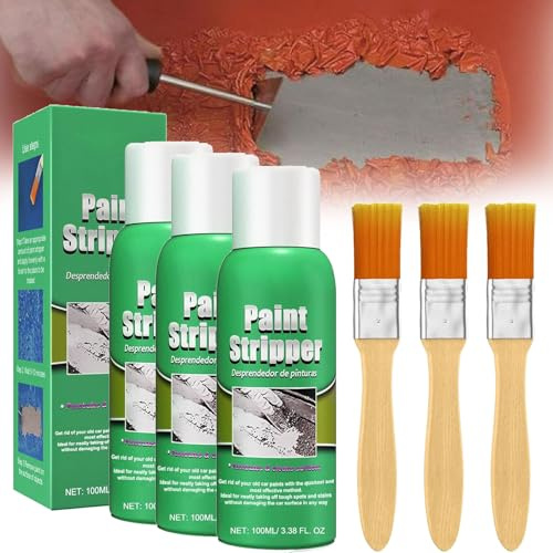 Yutdiery Paint Stripper, High Efficiency Paint Remover for Metal Surfaces, Paint Stripper for Metal and Wood, Automotive Paint Stripper, Paint Stripper with Brush Wall Surface, Paint Remover Tool (3)
