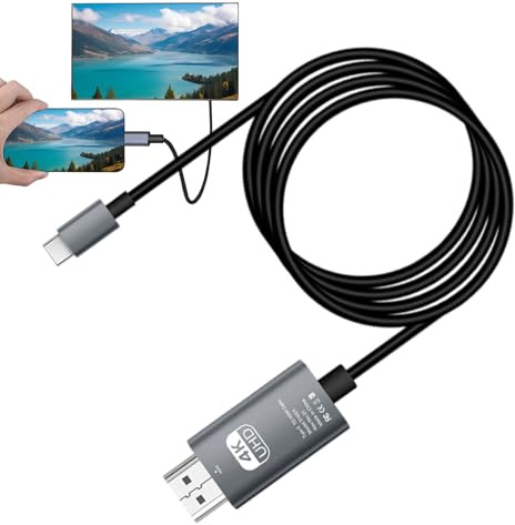 Convertitore da USB C a hdmii ad alta velocità - adattatore display HDTV digitale 4K60Hz | Schermata TV per il monitor del computer per il telefono proiettore Ultra HD, cavo di streaming premium per l