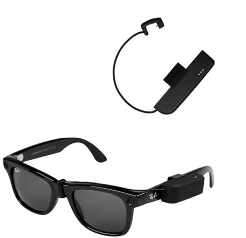 KONAFEI Battery Pack Charger for RayBan Meta Gen 2, RayBan Meta Gen 1, Wayfarer/Skyler/Headliner/Oakley Meta HSTN, Portable Charger for Meta Glasses Accessories, Wearable Mini Power Bank for Meta