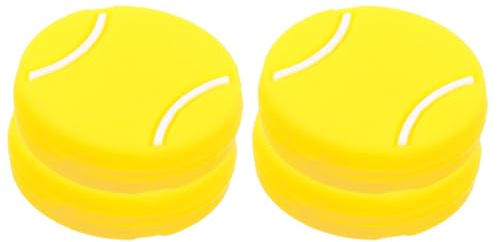 ANDRESLAD Ammortizzatore da Tennis in Silicone 4 Pezzi Giallo Smorzatore di Vibrazioni per Racchetta da Tennis Accessorio Antivibrazione per Comfort Braccio