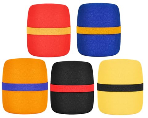 HONITANO Copertura Microfono Colore Assortito 5 Pezzi in Spugna Antivento Protezione Microfono per Ridurre Rumore del Vento, Accessorio Utile Colore Casuale per Registrazioni Esterne