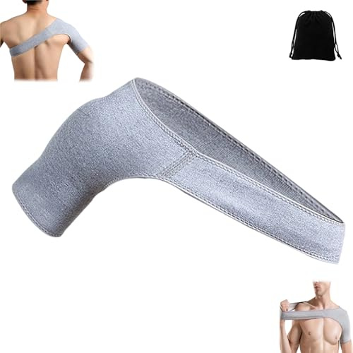 Tutore Per Spalla in Bambù Compresfit Premium, Tutore Spallas Compressione in Bambù,Universale Spalla Sinistra Destra,Manicotto Compressione Morbido Traspirante Uomo Donna,Previene Distorsioni (a,M)