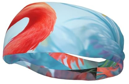 Bandeaux de sport pour homme et femme - Motif flamant rose - Extensible et antidérapant - Pour cyclisme, randonnée, yoga, hockey sur glace