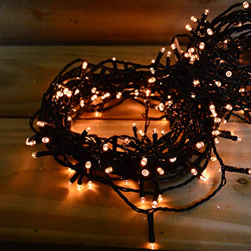 Premier 50 Multi Action Battery Operated Vintage Gold LED Christmas Lights With Timer