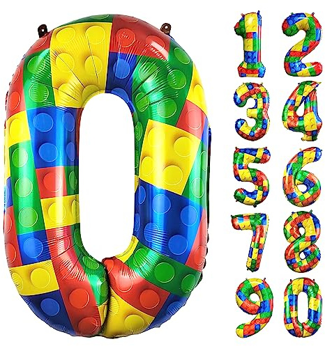CHANGZHONG® Palloncino di compleanno a forma di numero 0 in colore gigante in Mylar per ragazze e ragazzi, decorazione per forniture di feste di compleanno
