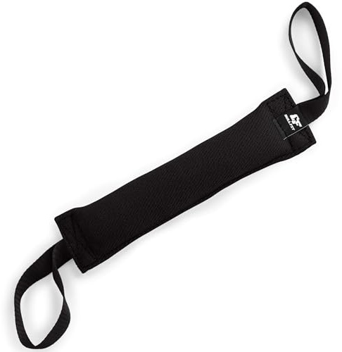 Bull Fit K9 Dog Bite Tug Toy with 2 Strong Handles - Made of Durable & Tear-Resistant French Linen - Perfect for Tug of War, Fetch & Puppy Training - Ideal for Medium to Large Breeds