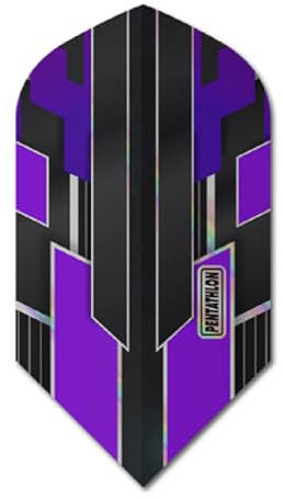 US Darts 3 Sets (9 Flights) Pentathlon Shimmer Purple 100 Micron Ex-Tough Slim Dart Flights