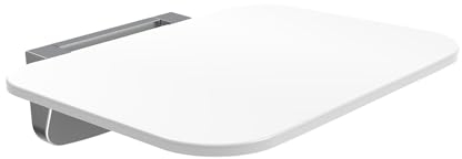ADOB, Duschsitz Duschklappsitz bis 200 kg belastbar, Klappsitz Dusche Wandmontage, Klappsitz für Wartebereich, klappbar, 56402