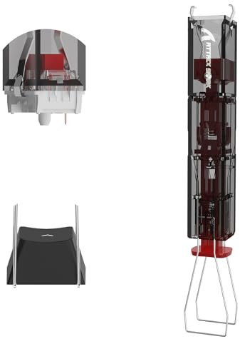 ATTACK SHARK KS01 2-in-1 Keycap Puller and Switch Puller for Mechanical Gaming Keyboards, Adjustable 304 Stainless Steel Keycap Remover, Effortless Switch Remover for Office Home- Dark Grey