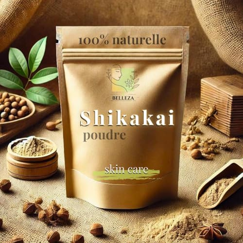 SHIKAKAI POLVO para cabello liso y brillante 100% natural, crecimiento del cabello, crecimiento del cabello - 70 gramos -