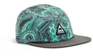 Passenger Coast Organic Cotton 5 Panel Cap (UK, Alpha, One Size, Elemental Geo Arctic)