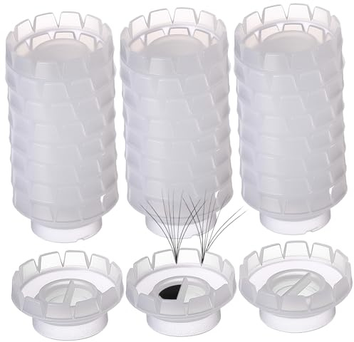 LOLIPPYY Coppette per Ciglia Accessorio per Applicazione Ciglia Finte in Plastico 100 Pezzi Impermeabili e Facili da Pulire, per Uso Professionale e Domestico