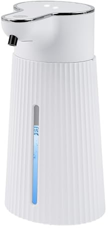 Nimomo Dispenser Sapone Automatico, Distributore automatico di sapone in schiuma con sensore a infrarossi, dispenser disinfettante manuale ricaricabile per il bagno