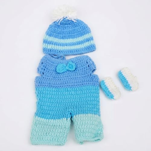 JWQFBC Conjunto de Ropa de Muñeca 48 cm para Bebé Reborn, Accesorios y Ropa , Azul