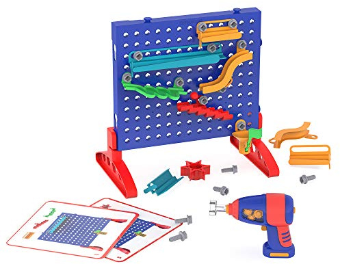 Learning Resources Design & Drill Kugellabyrinth, Konstruktionsspielzeug für die Feinmotorik, Kugelbahn