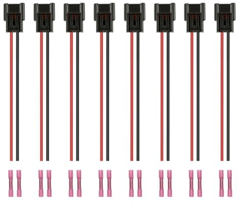 ENA Set of 8 Ignition Coil Female Connector Plug Harness Compatible with Ford Mercury Lincoln F150 F250 F350 Crown Victoria Expedition Explorer 4.6L 5.4L 5.8L 6.0L 6.8L 7.3L Replacement for HP4710