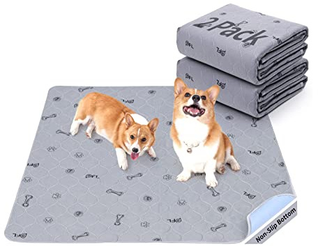 Washable Puppy Pads 2Pack Absorbent Non-Slip Reusable Dog Pee Pads 79x92CM