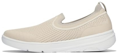 Fitflop Sneaker da Donna Super-q Knit Slip-on, Beige, 40 EU