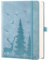 ZXHQ 365 Seiten A5 (15,8 x 21,5 cm) Liniertes Notizbuch - College-Ruling, Ledergebundener Einband, 100 g/m² dickes Papier, feine Innentasche - Blass-Türkis