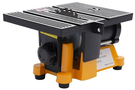 Mini Sierra Circular de Mesa Eléctrica Sierra de mesa Sierra de madera con sierra de 4 Profundidad de corte soplada carpintería Ajuste del ángulo de corte horizontal para cortar plástico madera