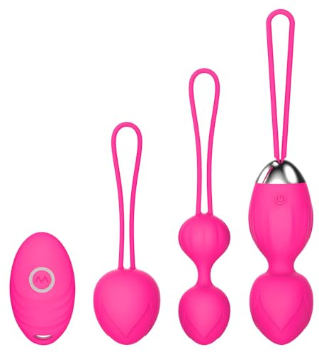 Qoosea Vibrador de Bala, Vibradores Mujer con 10 Modos de Vibración Ajustables, Huevo Vibro Erótico Juguetes Sexuales, Vibradores punto G Impermeable USB para Mujeres Parejas (Rosa)