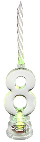Bougie anniversaire lumineuse chiffre 8 (x1) REF/5861