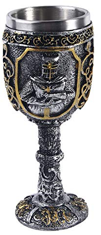 VOANZO Mittelalterlicher Wikinger Ritter Königskelch Weinkelch Gothic Metallbecher Trinkgefäß für Motto-Party-Dekorationen, Hochzeitsrequisite