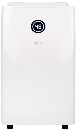 Igenix IGDH020W Dehumidifier Removes 20 Litres Moisture a Day, for Damp, Mould, Moisture in Home, Kitchen, Bedroom, Caravan, Office, Garage or Bathroom, White