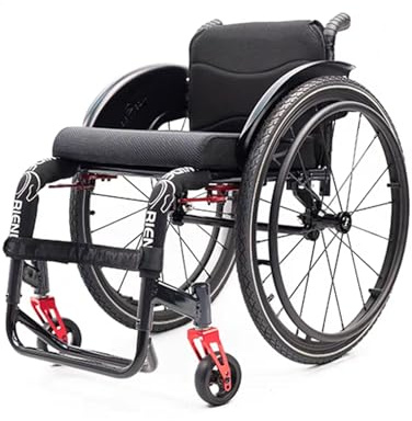 Portable Transport Wheelchair,Small Lightweight Compact Wheelchairs,Aluminum Alloy Wheelchair,All-Terrain Sports Wheelchair,Self-propelled Manual Wheelchairs,with Handbrake,Anti-Tip Wheels(40cm/15.7in