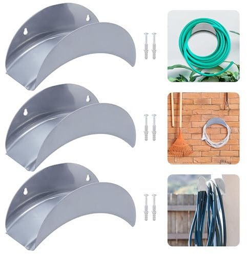 Support Tuyau Arrosage Mural,3 Pièces ,28x13x13Métal à Haute Résistance,Support Tuyau Arrosage,Support Mural Tuyau d'arrosage,Support Tuyau Cpap Large Gamme d’utilisations, Cours, Ccènes de Travail