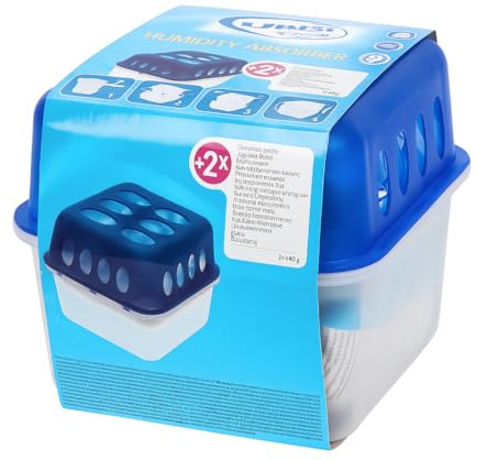 Assorbitore di Umidità 2x400g – Deumidificatore Ricaricabile con Granuli Anti Muffa | Senza Corrente, Riutilizzabile, Ideale per Casa, Bagno, Camper, Cantina fino a 100 m²