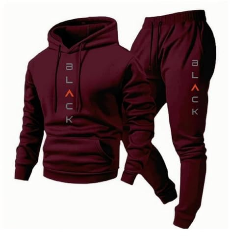 Chandal Hombre Completo - Conjunto Chandal Hombre Deporte Sudadera Y Pantalones Deportivas Running Elásticos Manga Larga Ropa Termico 2 Piezas Trekking Otoño Invierno Chándales Vino XL