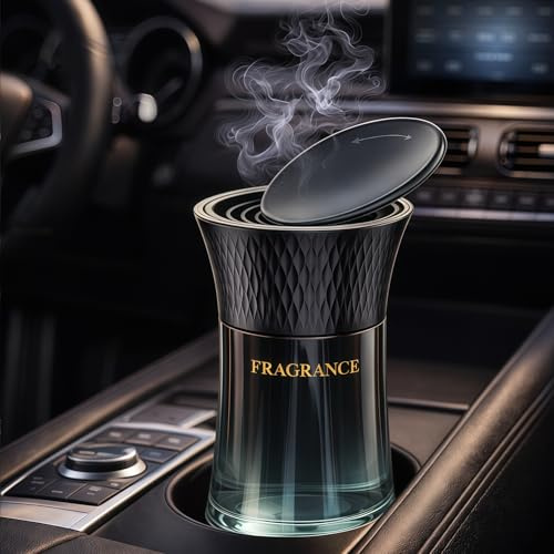 Profumatore Auto 110 ml, Design a Clessidra Ispirato alla Torre Eiffel, Diffusore Profumo Auto per Portabicchieri, Fragranza Fresca agli Agrumi, Profumo Auto a Lunga Durata per Auto SUV Camion