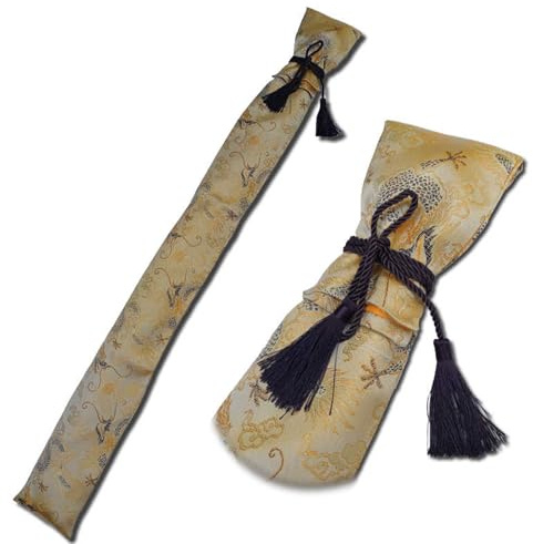 Tai Lung väska,Lådor med tjocka lådor med svärd, Flerfärgad sidensvärdsväska 135x13 cm vintagemönster for Katana Wakizashi Tai Chi-svärd