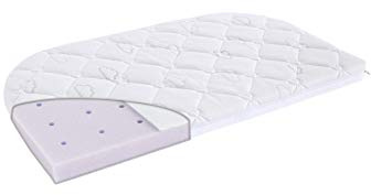 Träumeland Matratze für Beistellbett 45 x 88 x 5 cm, 2 abgerundete Ecken - Oeko-Tex zertifiziert & schadstoffgeprüft | Brise Light, made in Austria