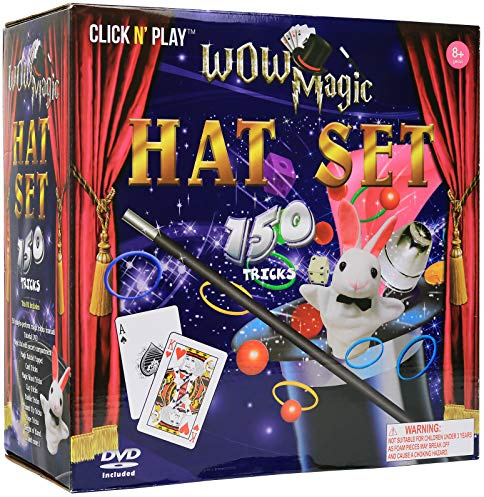 Click N' Play Magician Kit & Magic Set, Magic Kit for Kids Age 10-12, Halloween Magic Trick Games for Girls & Boys, Over 150 Tricks, Includes Manual & DVD Tutorial, Magic Tricks for Kids