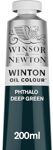 Winsor & Newton Winton Pintura al óleo, verde ftalo oscuro, 200 ml