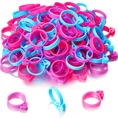 120 pezzi di sacchetti di pasticceria cravatte in silicone glassa sacchetti di decorazione riutilizzabili sacchetti cravatte per torte biscotti e pasticceria, 3 colori (rosa, blu, viola)