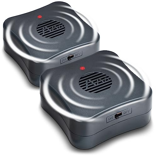 Gardigo® Mäusevertreiber Mobil - 2er Set | Ultraschall Mäuseabwehr gegen Mäuse und Ratten | Mobil einsetzbar durch Batteriebetrieb | Wirkungsbereich bis ca. 40m² | Ratten vertreiben Mäuse vertreiben