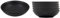 Suppenteller Ø 20 cm schwarz matt - 6er Set - Tiefe Teller für Suppe Pasta Salat Müsli - Porzellan Geschirr Bowl Schale Tellerset für 6 Personen