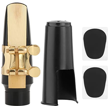 Alto Saxophone Mouthpiece Kit with Gold Metal Ligature, One Strength 2.5 Reed, Cushions and Plastic Cap
