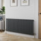 Radiant Living® 600 x 1444mm Anthracite Grey Horizontal Designer Radiator Single Column Flat Panel Modern Modern Central Heating Panels Bathroom Radiators