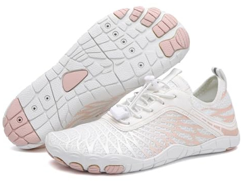 saVgu Lorax Pro Zapatos Descalzos for Mujer, Zapatos Pro Descalzos, Calzado de Caminata for Mujer, Pro - Zapatos Descalzos Saludables y Antideslizantes Unisex (Color : White, Size : US-7.5)