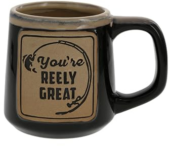 Pavilion Gift Company- You're Reely Great - 15 oz Ceramic Mug Dad Father Daddy Father's Day Gift Fishing Fish Outdoors Kitchenware